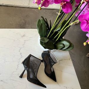 Jimmy Choo Black Mesh Heels